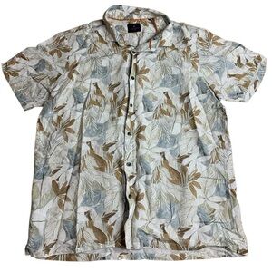 Simon Carter London Modern Fit Palm Leaf Print Shirt - 44